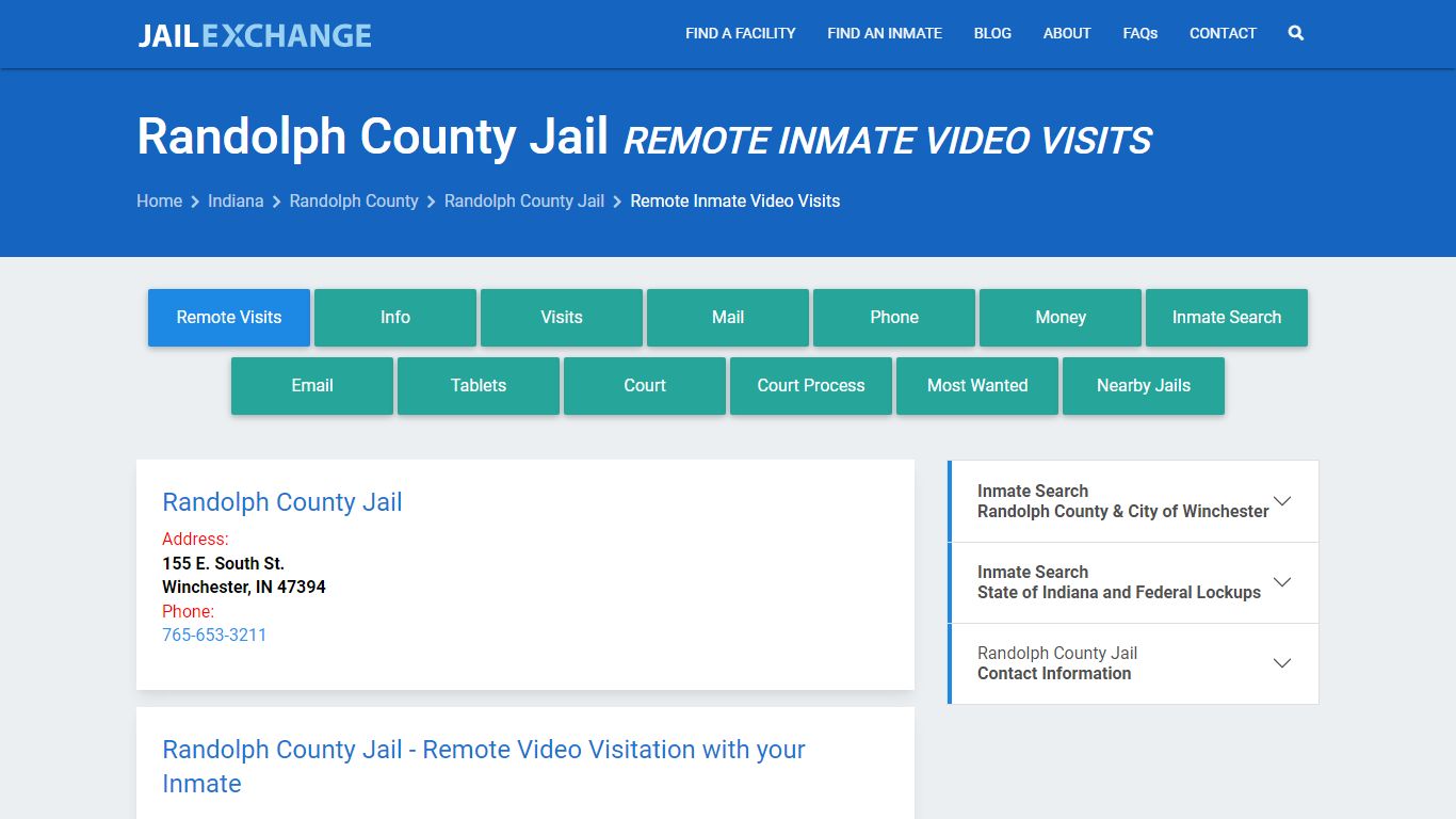 Video Visitation - Randolph County Jail, IN - Jail Exchange